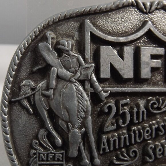 National Finals Rodeo 1983 Hesston 25th Anniversary First Edition Belt Buckle - Picture 8 of 10